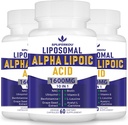 Liposomal Alpha Lipoic Acid / service, ALA 抗氧化剂健康、能源与代谢-Gluten Free & NN GMO 180 Capsules 补充剂