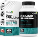 更新有机螺旋藻 1000MG/ 2 Capsules – 男子和女子超级食品 – 支持能源,健康与免疫功能 – 富含抗氧化剂和营养剂 – 加拿大制造 60 Capsules