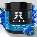Rebel SuppersTM Blue Razz loaded Pre Workingout QQ 极端泵,激光焦点,无神经能量 QQ 7000mg L-Citrulline, 4000mg Beta Alanine, 1500mg Nitrosigine , 350mg Cafeine → 50 services