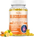 Glucosamine Chondroitin MSM Gummys 1500mg - 与Turmeric,Boswellia,维生素D3,Hyaluronic Acid,抗氧化剂,成人免疫支持,男子和女子Vegan,60 Gummys联合支持补充