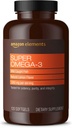 元素Super Omega-3, EPA & DHA Omega-3 脂肪酸(每服1280毫克,2软胶),天然柠檬火焰,120 Counter(包装可能不同)