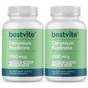 BESTVITE Picolinate Chromium 1000mcg(480个植物卡普尔(240 x 2)) - 无 Stearates - 无磷酸ium - Vegan - Gluten Free - 非 GMO