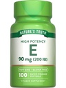 大自然的真理维他命 E Softgels | 200 IU | 100 Softgels | Non-GMO & Gluten 免费补编