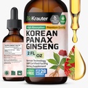 BIO KRAUTER Panax Ginseng 提取液 - 韩国红金生补充无酒精 - 免疫支持 - Vegan,无糖 - 2 Fl.Oz.