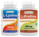 最佳自然剂 L- lysine 1000mg & L- proline 500 mg