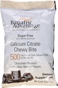Bariatric Advantage Calcium Citrate Chewy Bites 500mg 配有维生素D3的巴里亚理科外科病人,包括肠胃旁塞和袖口胃切除术,无糖-巧克力火焰,90 Counter