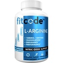 Fitcode Pure Extra strengine L-Arginine HCl 1500mg, 耐力氧化物补充剂,用于宽度,泵,耐力,性能,肌肉生长,能量,强力N.O. 肌肉泵盖(50架)