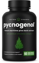 NutraChamps Pycnogenol 法国海洋松木条提取物、Premium环流复合物、血液流动、硝氧化物生产、高级吸收、黑椒提取物结果、60卡普勒斯