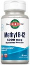 KAL 维生素 B12 甲基Cobalamin 5000mcg, 健康能源,代谢, Nerve 和红血球支持,* 快速溶解活性元件, 最佳吸收, 天然树莓火焰, 90种服务, 90种微标签