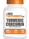 Bulk Assupports.com 涡轮500mg 提取卡普尔 - Curcumin 补编 Turmeric Curcumin - Gluten Free,120 Veg Capsules (Pack of 1)