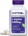 Natrol L-Arginine 5,000毫克,男子健康膳食补充剂,L-Arginine补充剂,90平板,18天供应