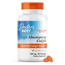 医生最佳高吸附CoQ10 与BioPerine,Gluten Free Natural 发酵,心脏健康和能源生产,100毫克,60索福尔