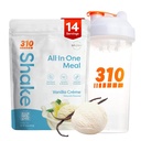 310 营养全能一餐替代 摇头粉 W/Shaker Cup 启动器 Kit - 高蛋白纤维富豪 Vegan 超级食品组合 - 无糖, Keto & Paleo 友好,低碳 - 香草 Creme 14 srv