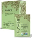 Truvani Vegan Pea 蛋白质粉 | Matcha | 20g 有机植物基蛋白 | 单服旅行包 | 10 服 | Keto | Gluten & 乳品自由 | 低卡 | 无加糖