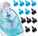 硅酮盐水瓶子草补注附着物 与Navalage Nasal Care Nasal灌溉系统兼容 - 为易操作(6个黑+6个蓝),节盐水舱