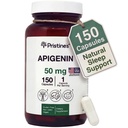 PRISTINE的Apigenin 补充睡眠卡普尔-50mg 150天供应-前列腺和睡眠支持 在香蜜酒粉中为放松、健康老龄化、脑和心脏健康、和豁免而发现