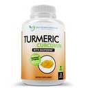 Turmeric Crucumin 补充 - 2250 mg/d - 蔬菜帽 - 95% Crucuminoids with Black Pepper 提取(Bioperine) - 750 mg Capsules - 100% Organization - 最有威力的Turmeric (180 Counter)