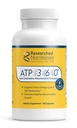 研究营养学 ATP 360 - 支持全能量循环和细胞膜的Mitochondrial 补充剂 - 临床研究 ATP 补充剂,高剂量CoQ10,R-Lipoic Acid & PQQ,90 Capsules