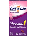 1日 妇女产前 1日 多维生素,包括维生素A、维生素C、维生素D、B6、B12、铁、Omega-3 DHA & 更多、平板、Softgels、60计数 -- -- 怀孕前、怀孕期间和产后的补充