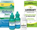 刷新眼泪盒 润滑油眼滴 2 个数 (一包) + Lastacaft Once Daily Eye Allergy Itch Relief Drops, 60日供应, 0.17 Fl Oz (一包)