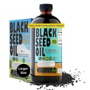 Premium Black Seed Oil Liquid 16 oz - 免糖3个月供应抗氧化剂 土耳其黑丘明种子油 - 3X Thymoquinone First Cold Press Vegan, Halal, Sweet Sunnah