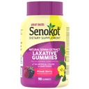 Senokot 饮食补充剂 Laxative Gummys, Natural Senna 提取, Gentle, 过夜从偶尔的便秘中救济, 混合 Berry Flavor, 90 Counter