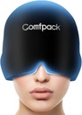 Migraine Relief Cap,全头冷压缩软伸缩头痛 Relief Cap for Rights, Sinus, 压力 Relief, Hangover Ice Hat, Puffy Eyes, Migraine 苦难者的礼物