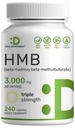 超强HMB Supplements 3,000 mg per service, 240 Capsules QQ 第三方测试支持肌肉生长,保留和精益肌肉 质量QQQ快速工作恢复