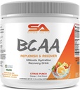 BCAA 粉末加胶胺和用于恢复和水分的电解粉 -- -- 30枚(Citrus Punch)