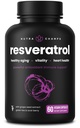 NutraChamps Resveratrol补编,健康衰老的超强公式,免疫支持,60 Vegan Capsules 具有跨Resveratrol,绿色茶叶,Acai Berry和葡萄种子提取