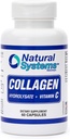 Collagen Plus 维生素C 由自然系统 60 Capsules – Collagen Hydrolysate 和维生素C 活体毛发和皮肤 - Collagen 补充 女性和男性 - Hollagen Peptides Power Pills