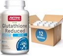 Jarrow Formats Glutathione 减少500毫克-120 维吉卡普尔-细胞内抗氧化剂-优质Glutathione 补充剂-支持维生素C和E-非GMO-Gluten Free-Vegan的再循环,12包