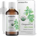 Oregano-100%纯非稀释的希腊Oregano油与Carvacrol――86%以上,Non-GMO, Oregano石油有机液体外滴,1.7 FL.OZ/50ml