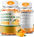 (2 Pack) 含维生素D3 & K2的镁锌酸钙 – 男女无糖钙 – Bone & Immune 支持 - 非 GMO, Gluten- Free, Orange Flawared - 120 Counter
