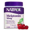 Natrol 10mg Melatonin Gummys, 成人睡眠支持, Melatonin 睡眠补充, 60 草莓味的Gummys, 30天供应