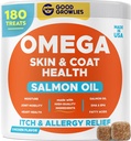 Omega 3阿拉斯加养狗鱼油处理法(180Ct) - 干燥和意大利皮+过敏 - 亮皮 - EPA&DHA 肥酸 - 天然沙门油 - 鸡肉 土耳其