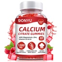 含维生素D3的1200mg古米: 含钙镁维生素D3 K2 配Bone Muscle Immune - 绝地吸收钙 女性和男性,无糖
