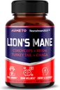 Lions Mane 补充 Capsules 40% 与 Cordyceps, Reishi, Turkish Tail, Chaga 蘑菇复合体 – Cafeine-Free 18 in 1 Brain Supplement for memory and Focus 配有 Polysaccharides 配有 Cordyceps, Reishi, Turkish Tail 配有 Cordyceps, Chaga Mushroom Complex – Cafeine- Free 18 配有 记忆和焦点的大脑补充