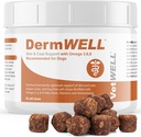 VetWELL Omega 3 配有南极磷虾油的狗, Astaxanthin, Omega 3 6 9, EPA, DHA 配有"神奇皮肤和大衣"(60 Counter)