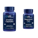 寿命延长 Creatine Capsules 120 Counter & Magnesium Caps 500mg 100 Counter - 肌肉力量,心脏健康