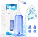 Neti Pot Sinus Rinse 瓶子 - Gentle Nasal Wash Botle Nose 清洗器,用于有效压力Irrigatio 300 ML,配有20个鼻水洗盐包