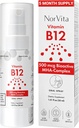 维生素B12 喷洒500 mcg(150 services) - 快速吸附 MHA 复合体(甲基乙酰Cobalamin,Hydroxycobalamin, Adenosylcobalamin) - Vegan,非GMO,液体B12 补充剂