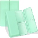 FYY Daily Pill Organizationer, 7 Competments Portable Pill case 旅行 Pill Organizationer,[打包设计] Pill Box 用于持有维他命,Cod Liver Oil, 补充剂和药品-绿色
