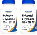 营养成本 N-乙酰L-Tyrosine (NALT) 350mg, 120 Capsules (2瓶) - Gluten Free, no-GMO