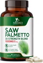 Saw Palmetto for Men 1000MG - 3X 强前列腺健康补充剂 - 草药提取补充剂 - 男子健康支持前列腺补充剂 前列腺尿液和头发健康支持 - 60 Capsules