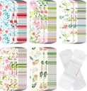 120 Pcs Fabric Adhesive 灵活带状散装布局 各种花样和图案 小型彩色 漂亮布局 带无刺 pad 3 x 1英寸 剪伤 女性(花)