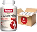 Jarrow Formules L-Glutamine 1000毫克,肌肉组织膳食补充剂,多功能氨基酸,免疫支持,100易溶片,50-100天供应,包装12