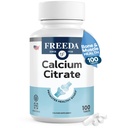 Freeda Calcium Citrate – Kosher Vegan Bone 力量补充 – 支持 Bone 密度和肌肉函数 – 每服务1000mg – 没有添加维生素 D – (100平板)
