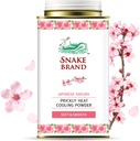 Snake Brand Prickly Heat Cooling Powder for everyday use - Anti-Chafing, Heat Rash Relief, Soft Sakura Scent (4.9 Oz / 140g) 每日用药的蛇品牌冷却粉 - 抗Chafing,热拉什救济,软樱香糖