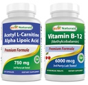 最佳天然乙酰L-Carnitine和Alpha Lipoic酸 750毫克和维生素B-12 6000毫克